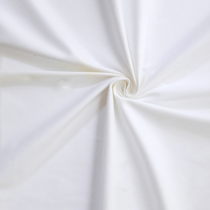 Kammad bomull 60 -tal 330 TC Hotel Bed Linen Fabric Pure White