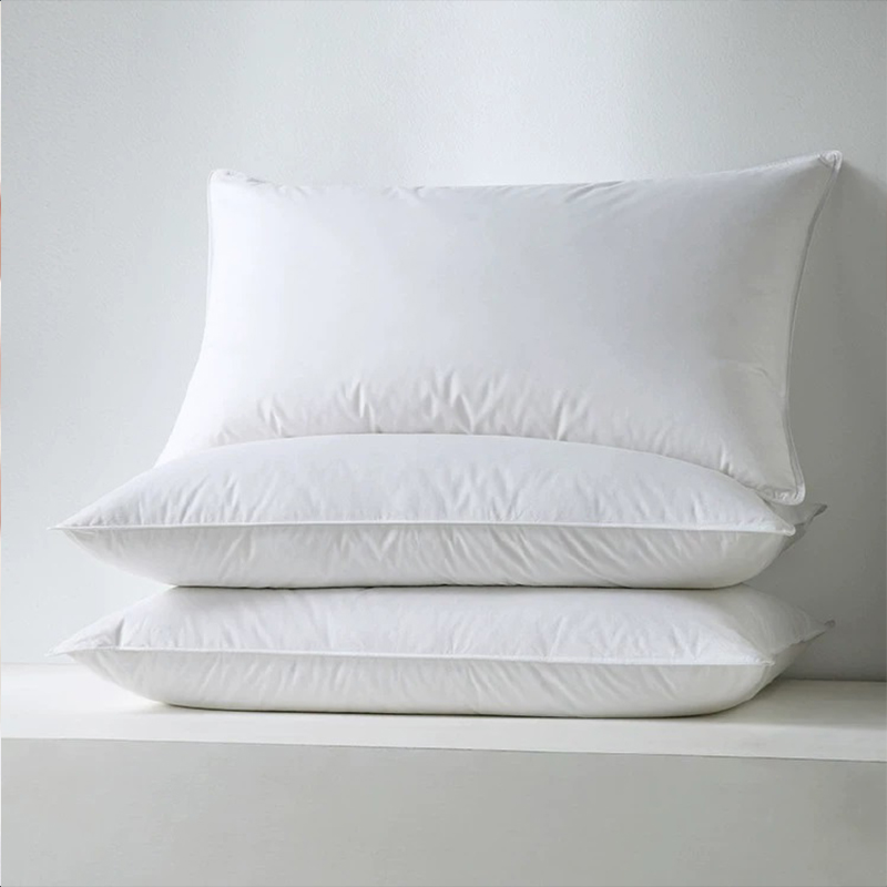 Bomull 233T Percale Shell 50% vit anka ner fjäderkuddar för hotell