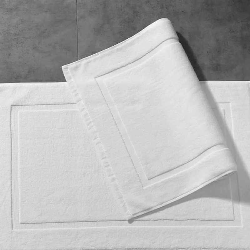100 % bomull 32S/2 Loop Frame Border Bath Mat Hotel