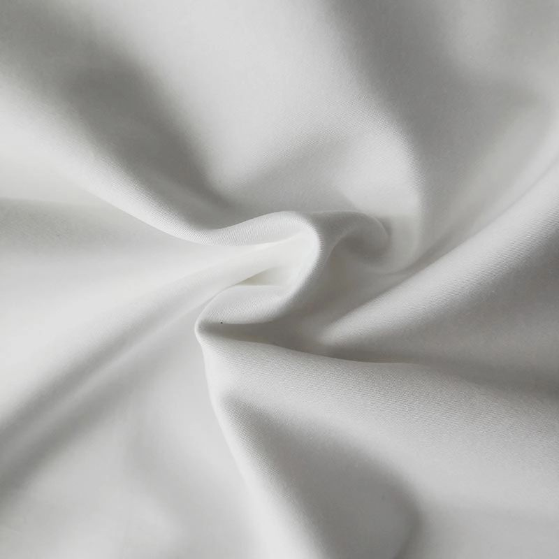 Kammad bomull 60 -tal 300t Plain Sateen White Hotel Linen Fabric